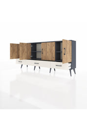 Arges Konsol 6 Raflı 3 Çekmeceli 4 Kapaklı 176x30x83 - S148M009V10A