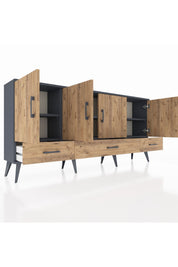 Arges Konsol 6 Raflı 3 Çekmeceli 4 Kapaklı 176x30x83 - S148M009V12A