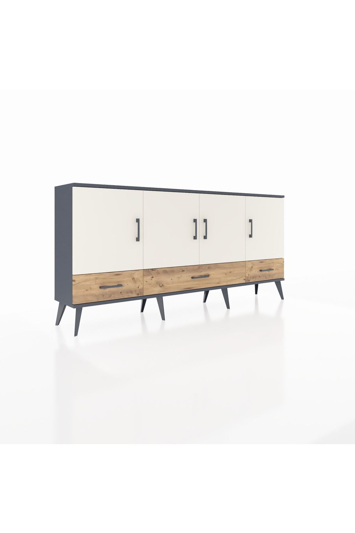 Arges Konsol 6 Raflı 3 Çekmeceli 4 Kapaklı 176x30x83 - S148M009V15A