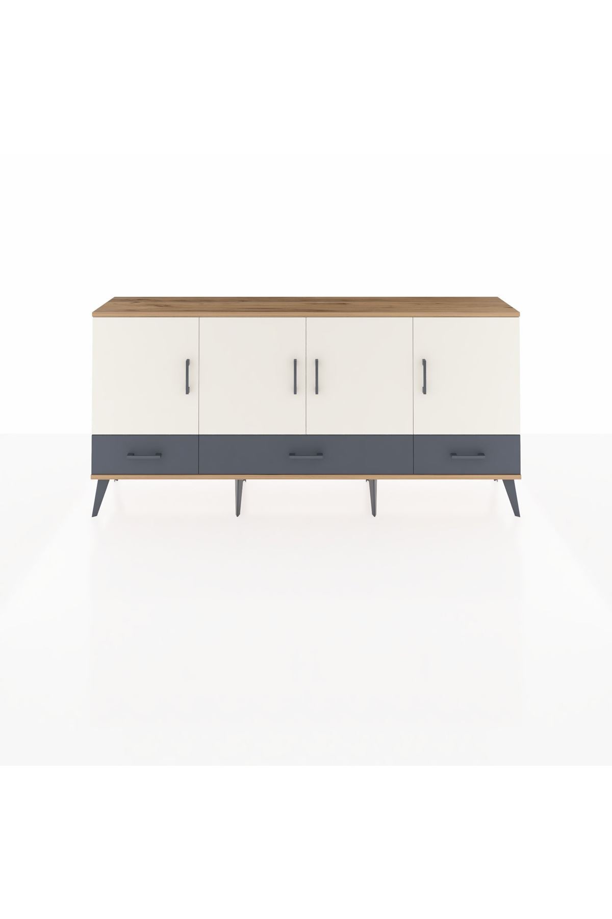 Arges Konsol 6 Raflı 3 Çekmeceli 4 Kapaklı 176x30x83 - S148M009V23A