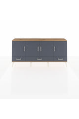 Arges Konsol 6 Raflı 3 Çekmeceli 4 Kapaklı 176x30x83