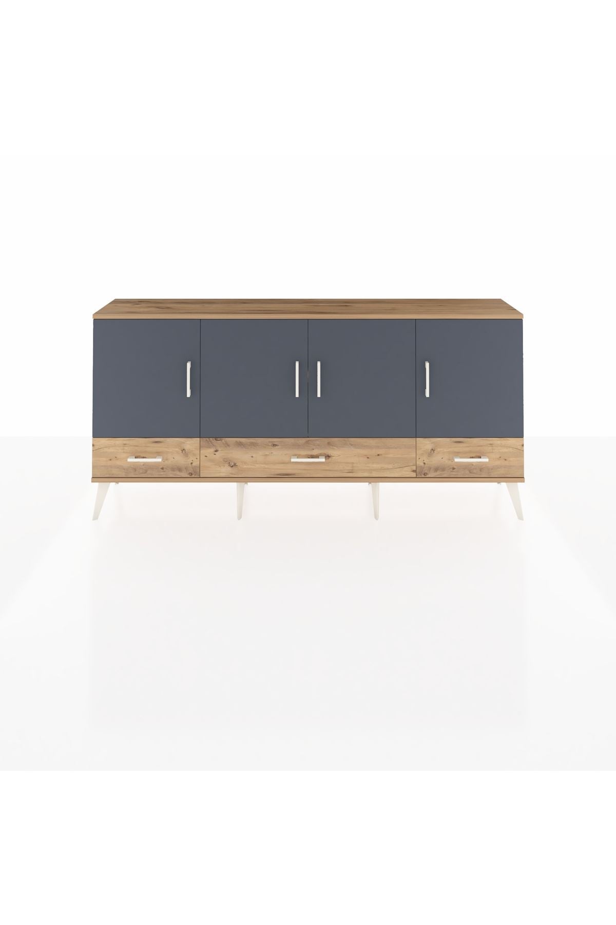 Arges Konsol 6 Raflı 3 Çekmeceli 4 Kapaklı 176x30x83 - S148M009V27A