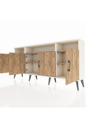Arges Konsol 6 Raflı 4 Kapaklı 176x30x83 - S148M010V03A