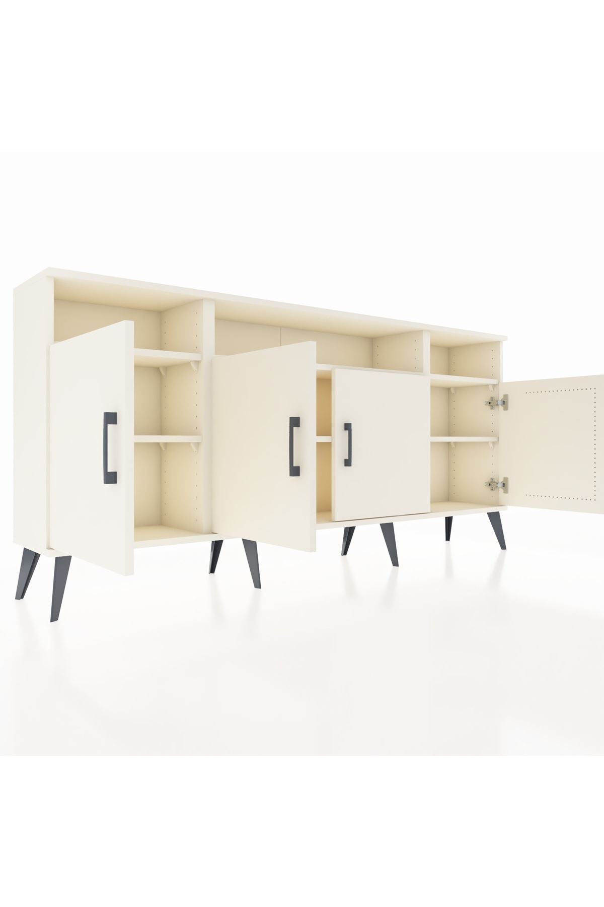 Arges Konsol 6 Raflı 4 Kapaklı 176x30x83 - S148M010V04A