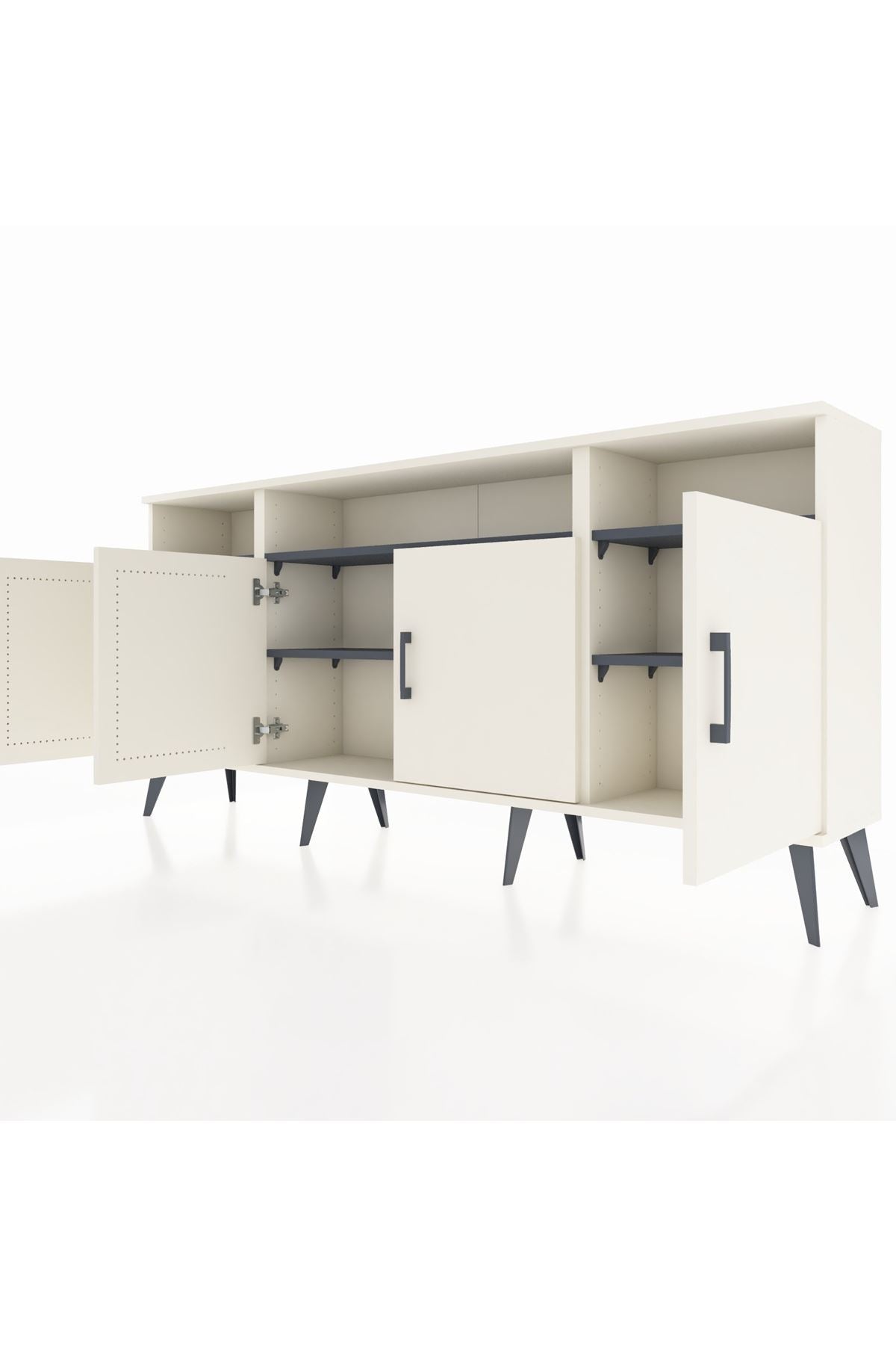 Arges Konsol 6 Raflı 4 Kapaklı 176x30x83 - S148M010V05A