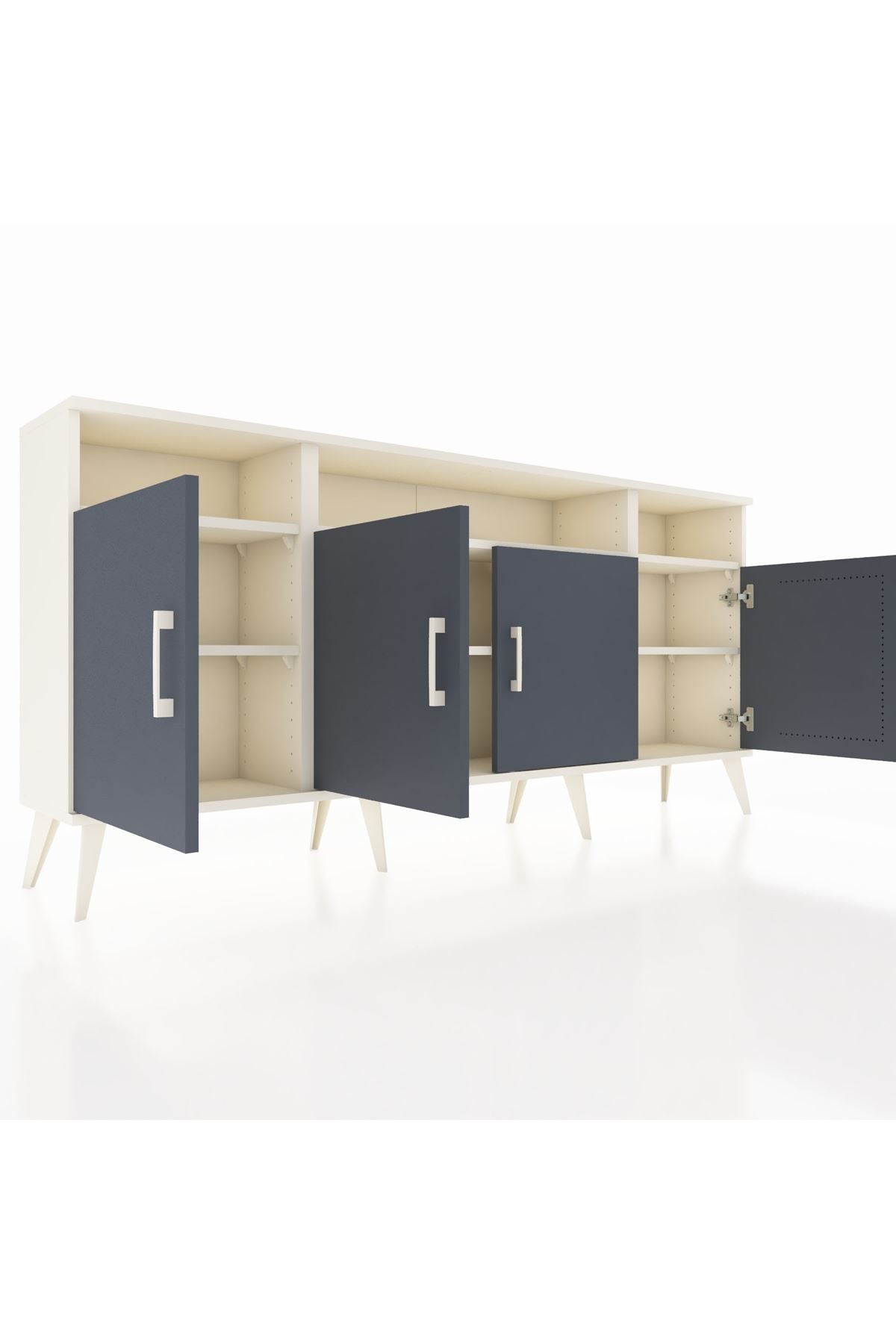 Arges Konsol 6 Raflı 4 Kapaklı 176x30x83 - S148M010V07A