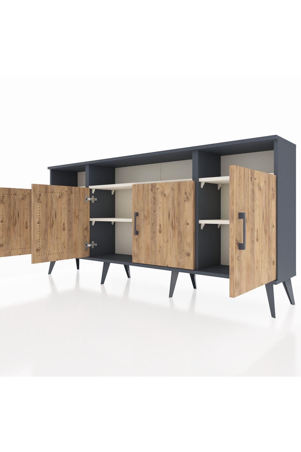 Arges Konsol 6 Raflı 4 Kapaklı 176x30x83 - S148M010V10A