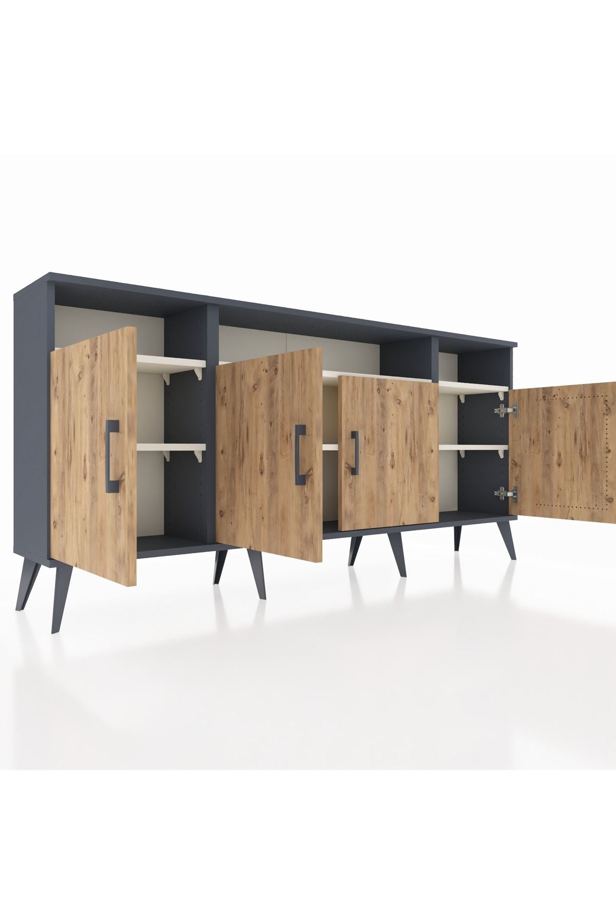 Arges Konsol 6 Raflı 4 Kapaklı 176x30x83 - S148M010V10A