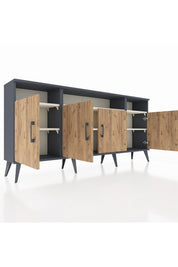 Arges Konsol 6 Raflı 4 Kapaklı 176x30x83 - S148M010V10A