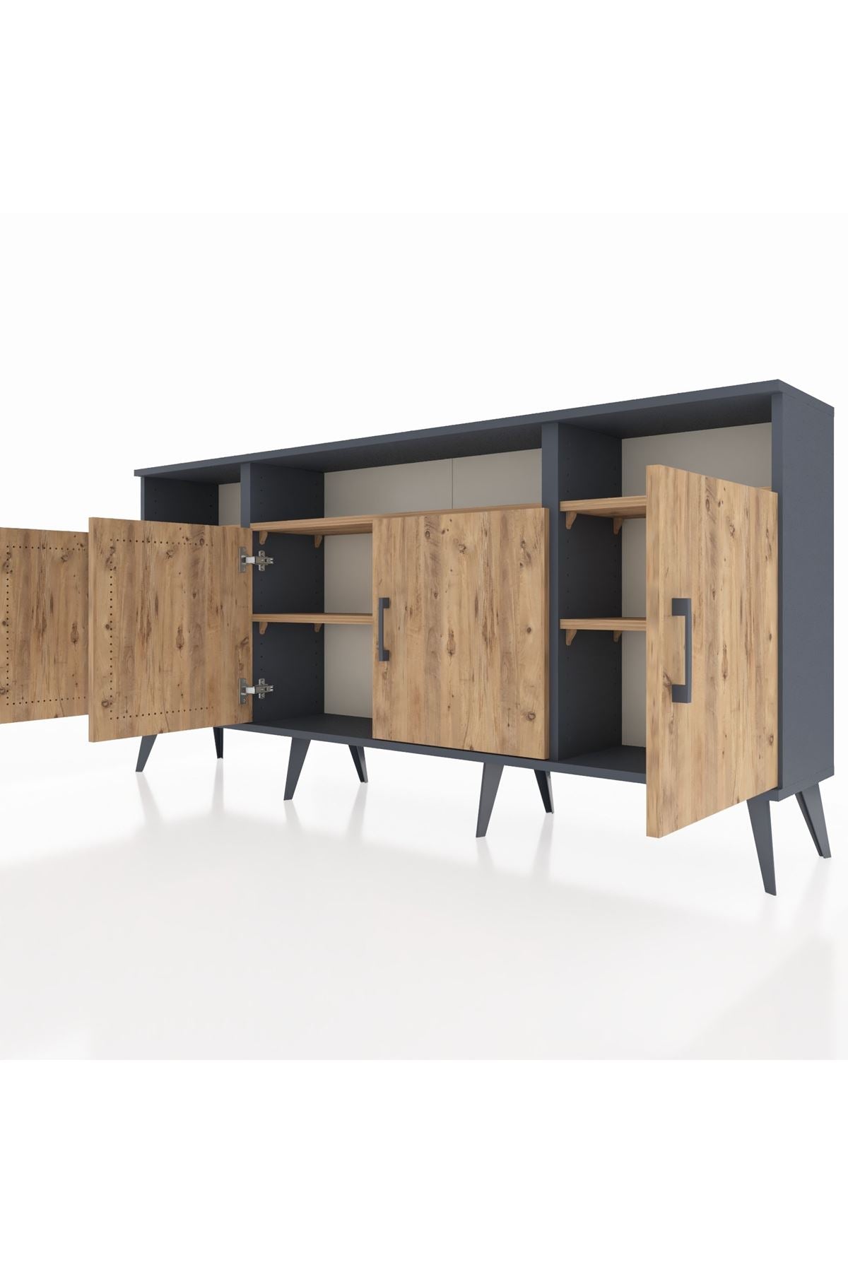 Arges Konsol 6 Raflı 4 Kapaklı 176x30x83 - S148M010V12A