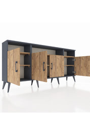 Arges Konsol 6 Raflı 4 Kapaklı 176x30x83 - S148M010V12A