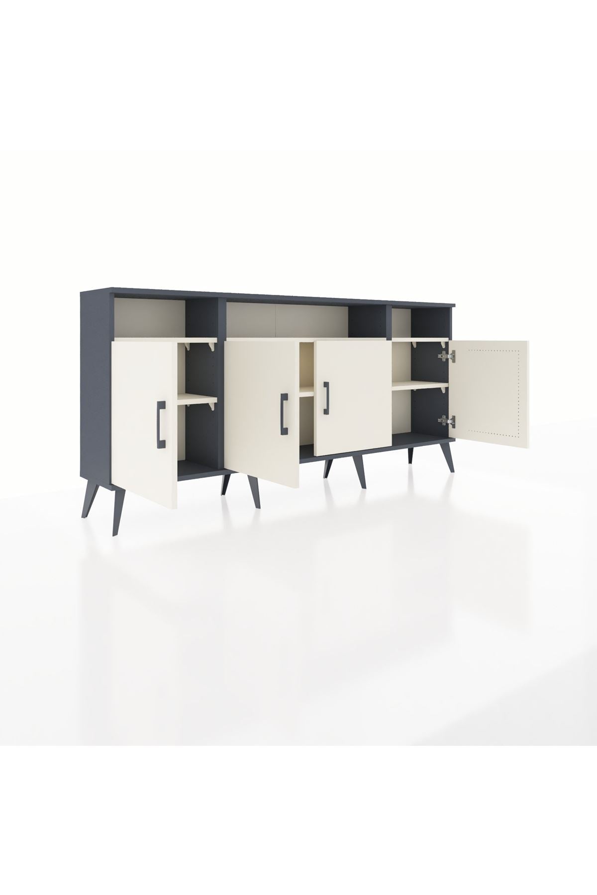 Arges Konsol 6 Raflı 4 Kapaklı 176x30x83 - S148M010V13A