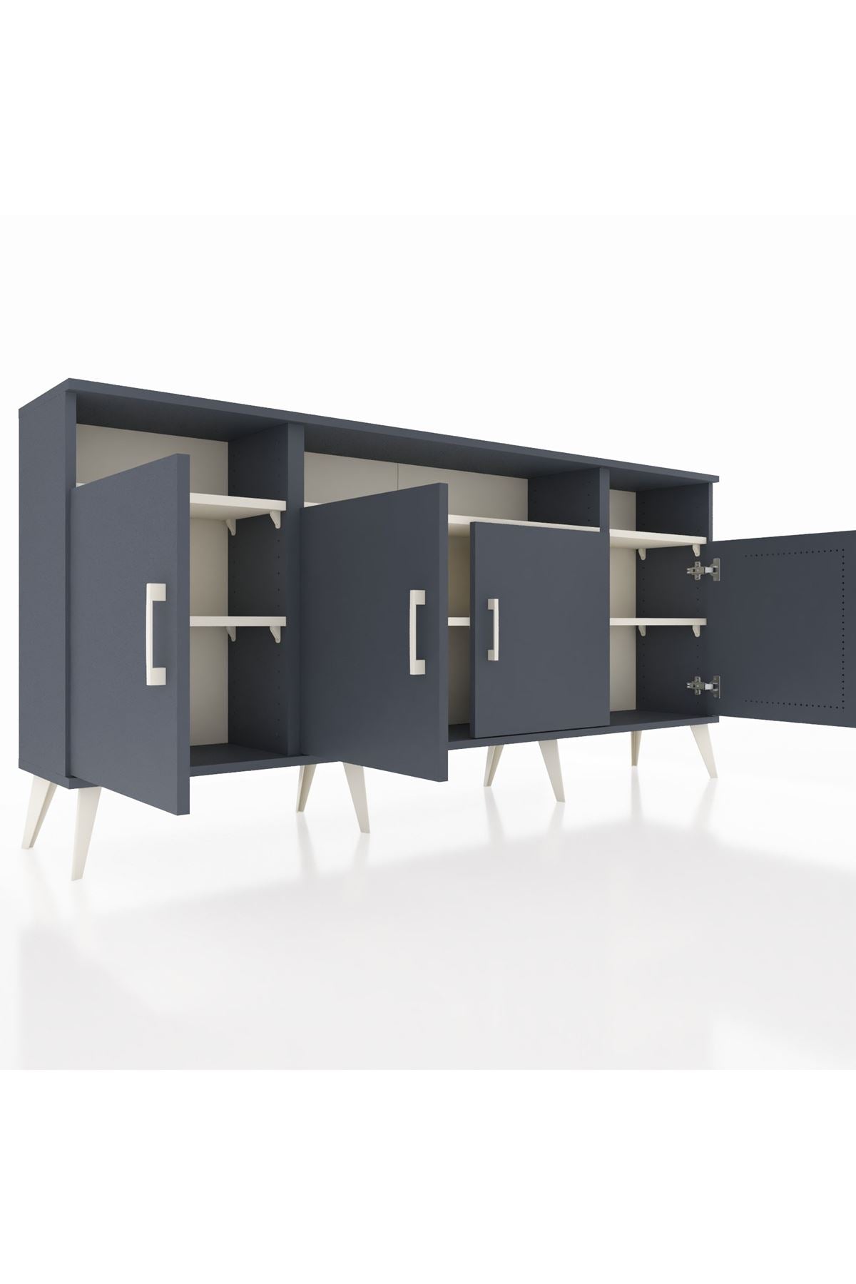 Arges Konsol 6 Raflı 4 Kapaklı 176x30x83 - S148M010V16A
