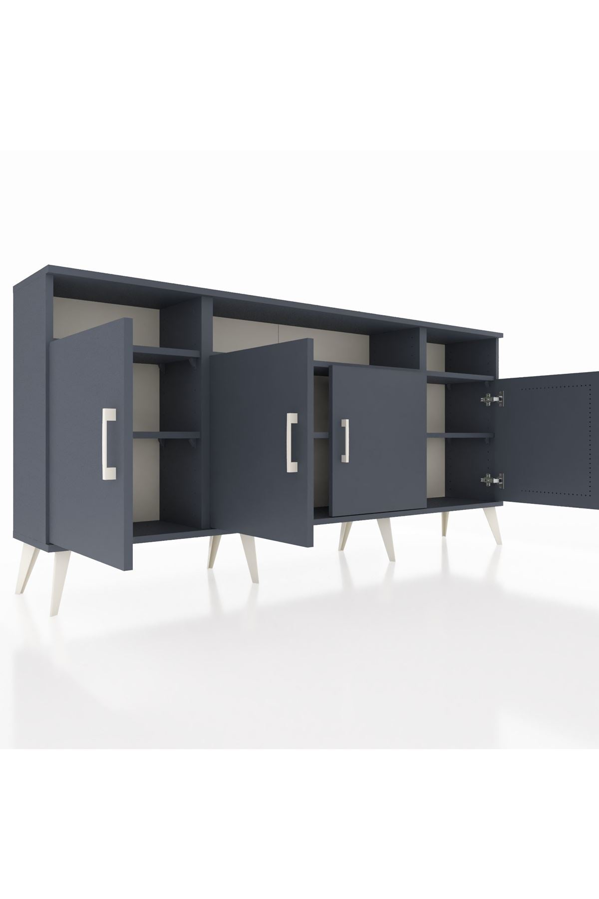 Arges Konsol 6 Raflı 4 Kapaklı 176x30x83 - S148M010V17A