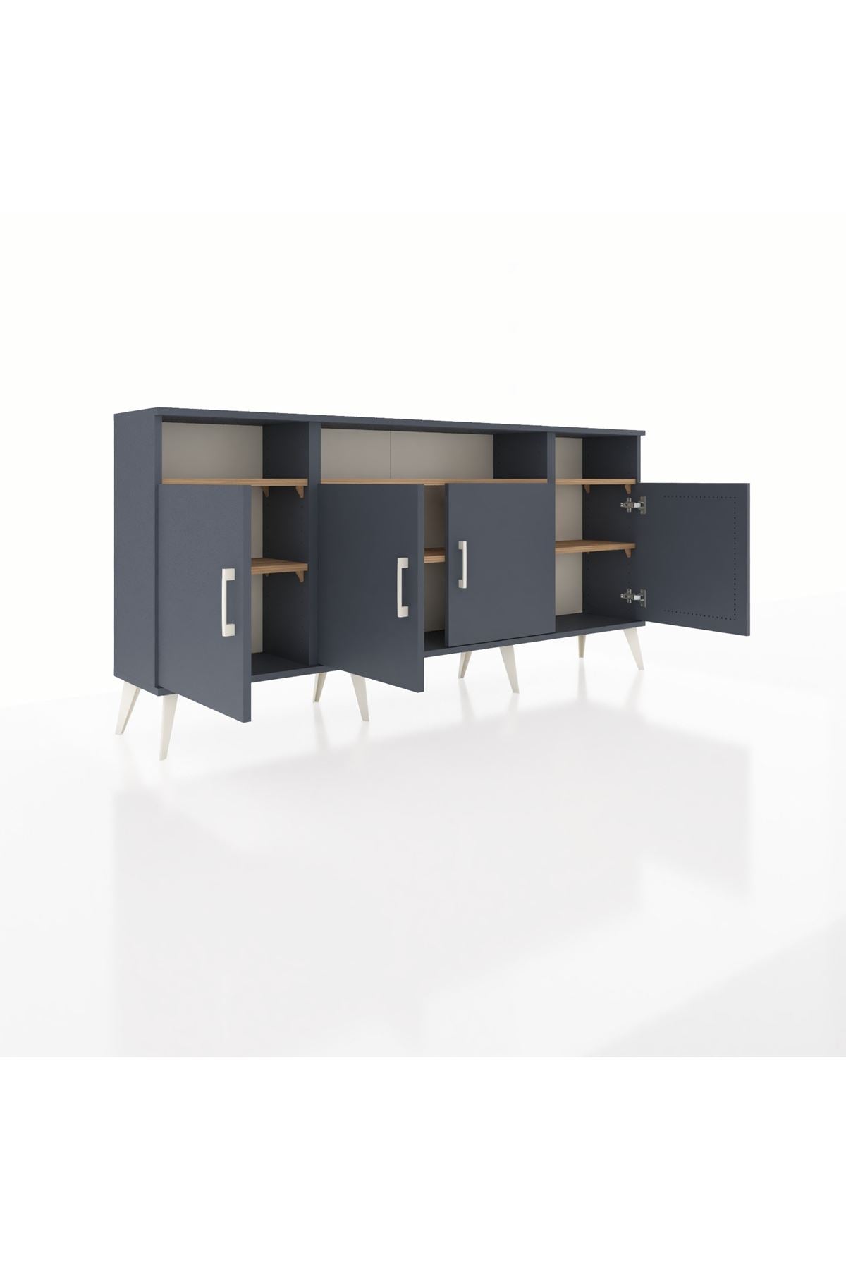Arges Konsol 6 Raflı 4 Kapaklı 176x30x83 - S148M010V18A