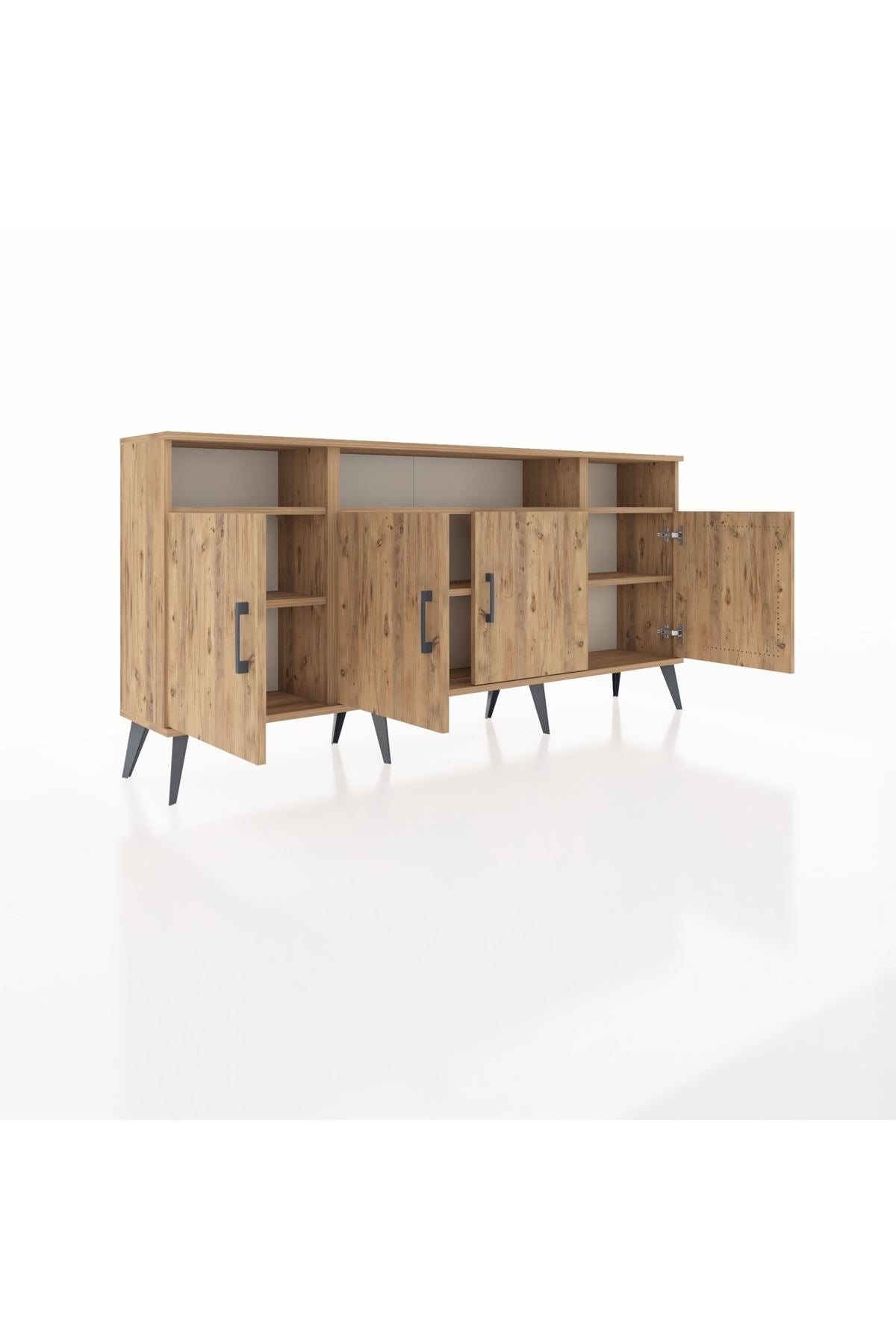 Arges Konsol 6 Raflı 4 Kapaklı 176x30x83 - S148M010V21A
