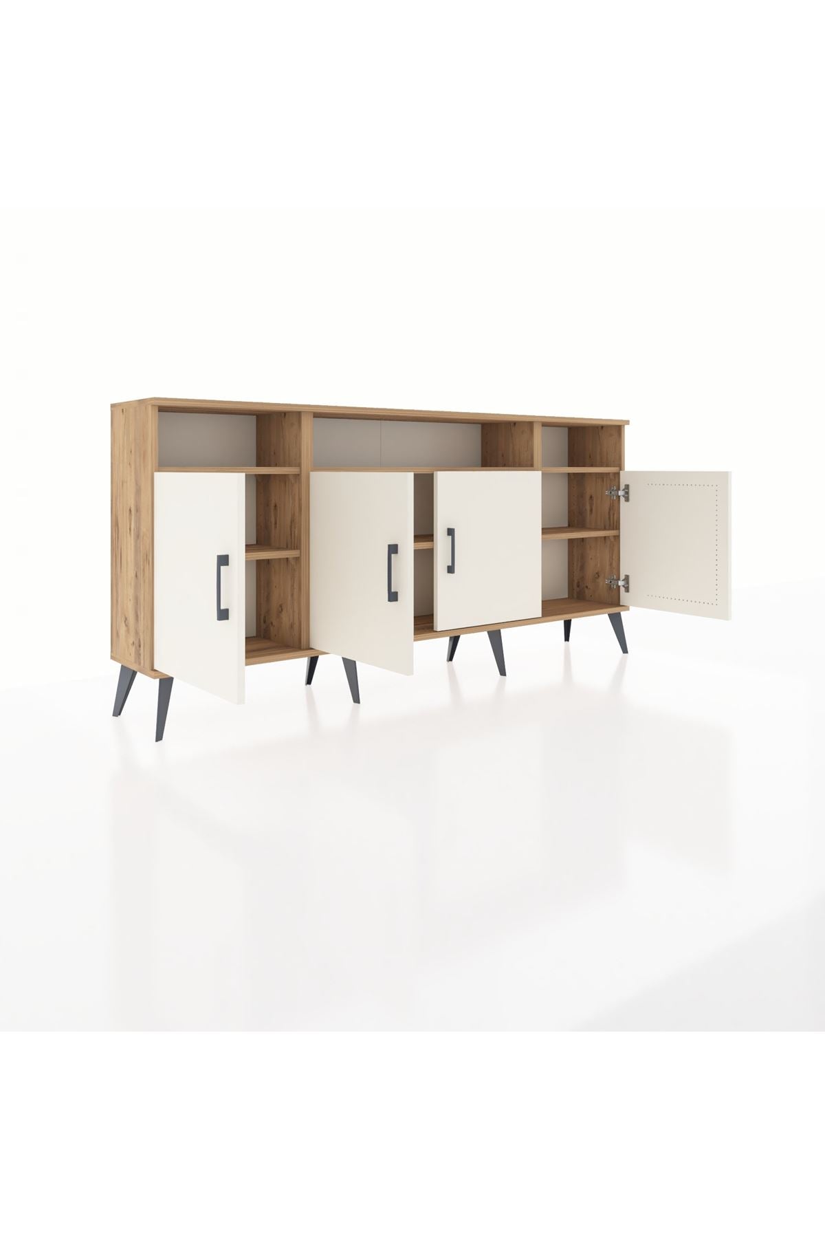 Arges Konsol 6 Raflı 4 Kapaklı 176x30x83 - S148M010V24A