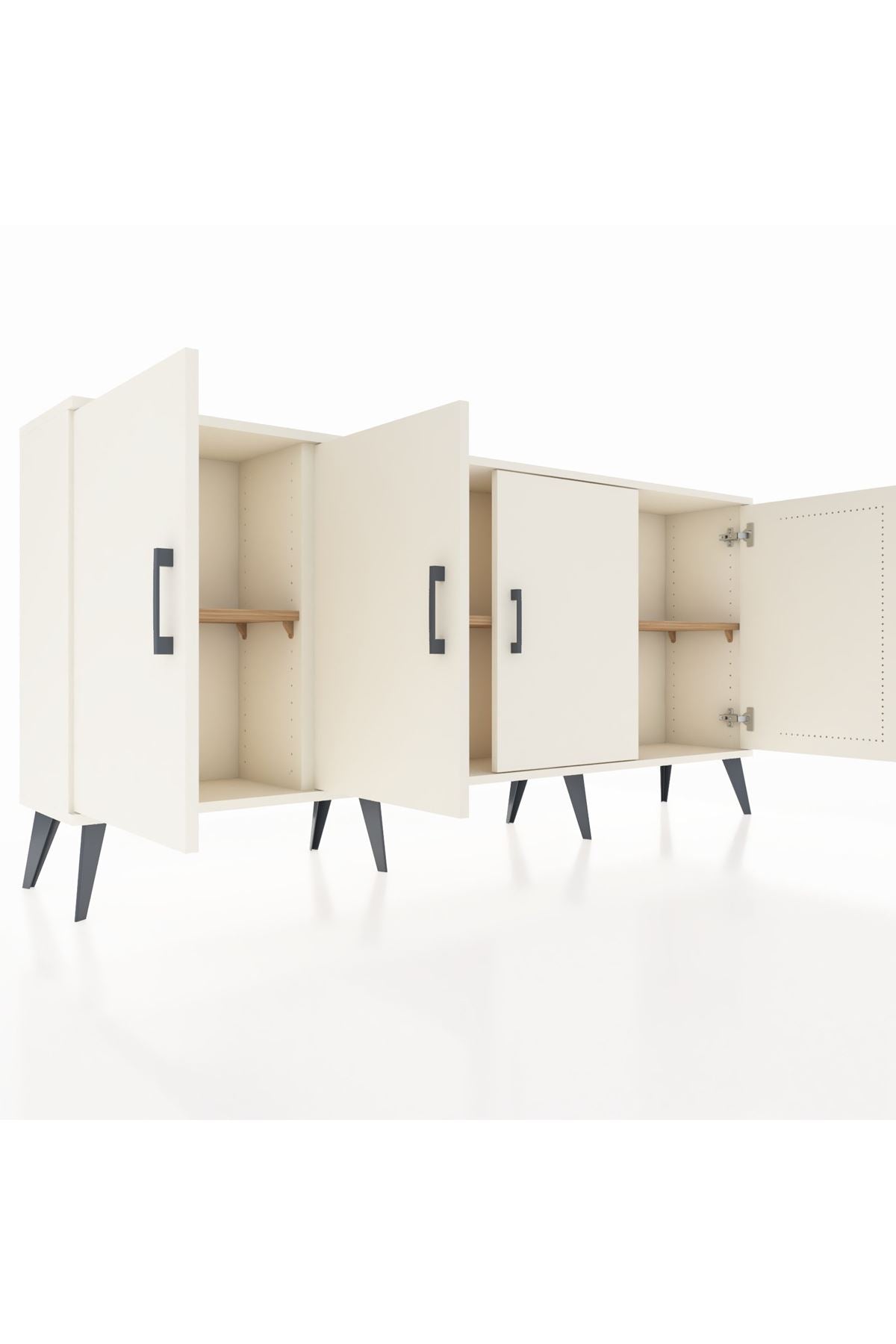 Arges Konsol 3 Raflı 4 Kapaklı 176x30x83 - S148M011V06A