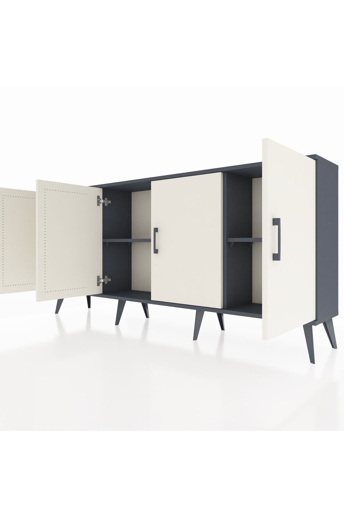 Arges Konsol 3 Raflı 4 Kapaklı 176x30x83 - S148M011V14A