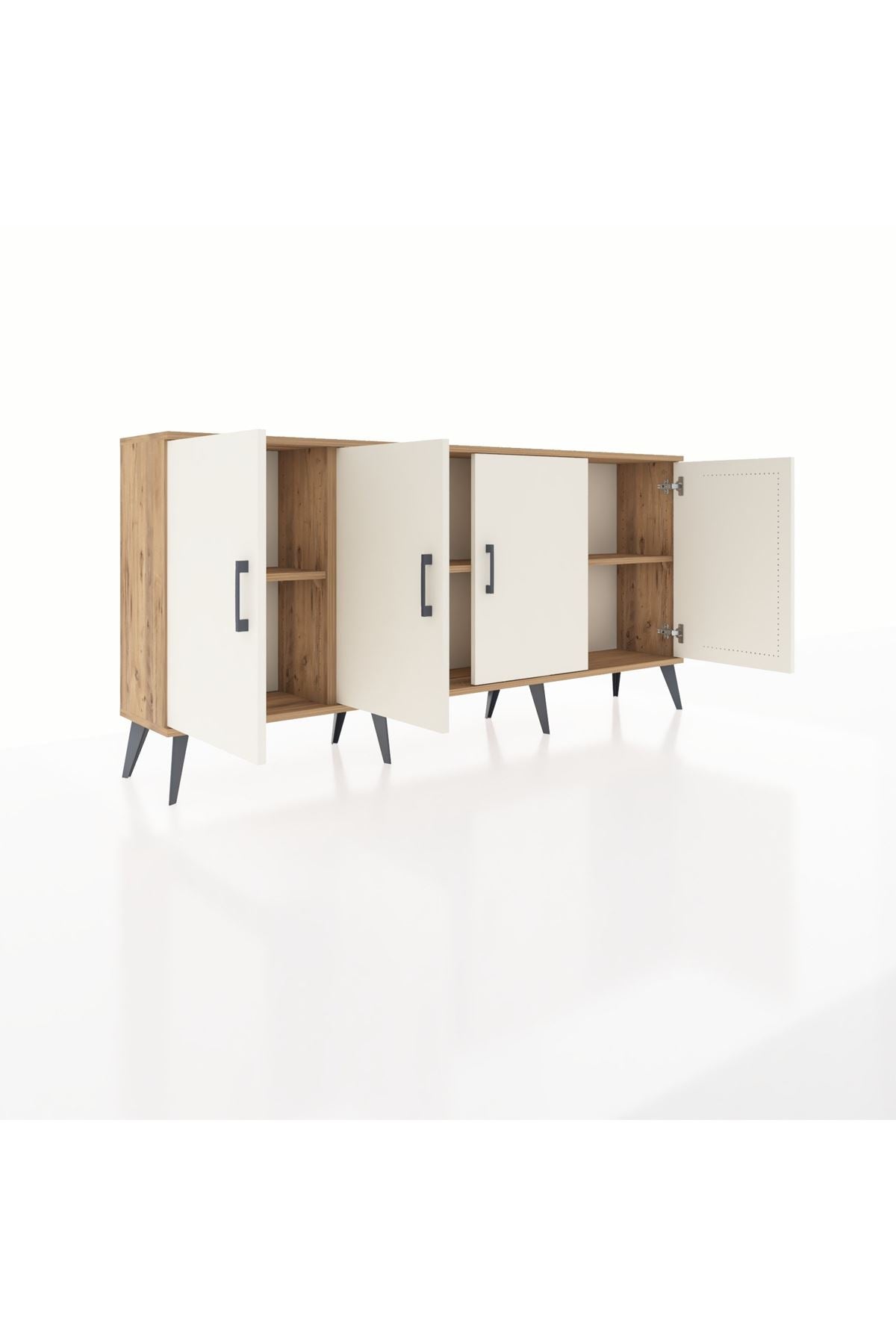 Arges Konsol 3 Raflı 4 Kapaklı 176x30x83 - S148M011V24A