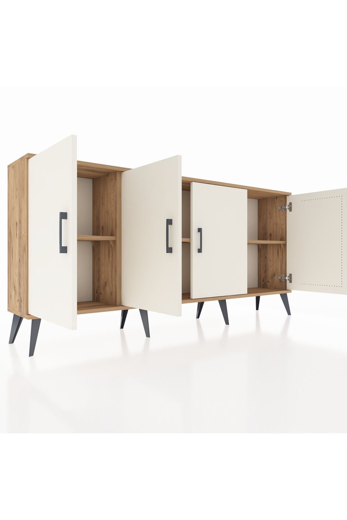 Arges Konsol 3 Raflı 4 Kapaklı 176x30x83 - S148M011V24A