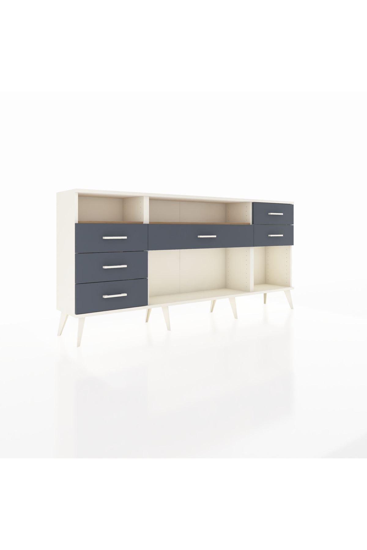 Arges Konsol 2 Raflı 6 Çekmeceli 176x30x83 - S148M012V02A