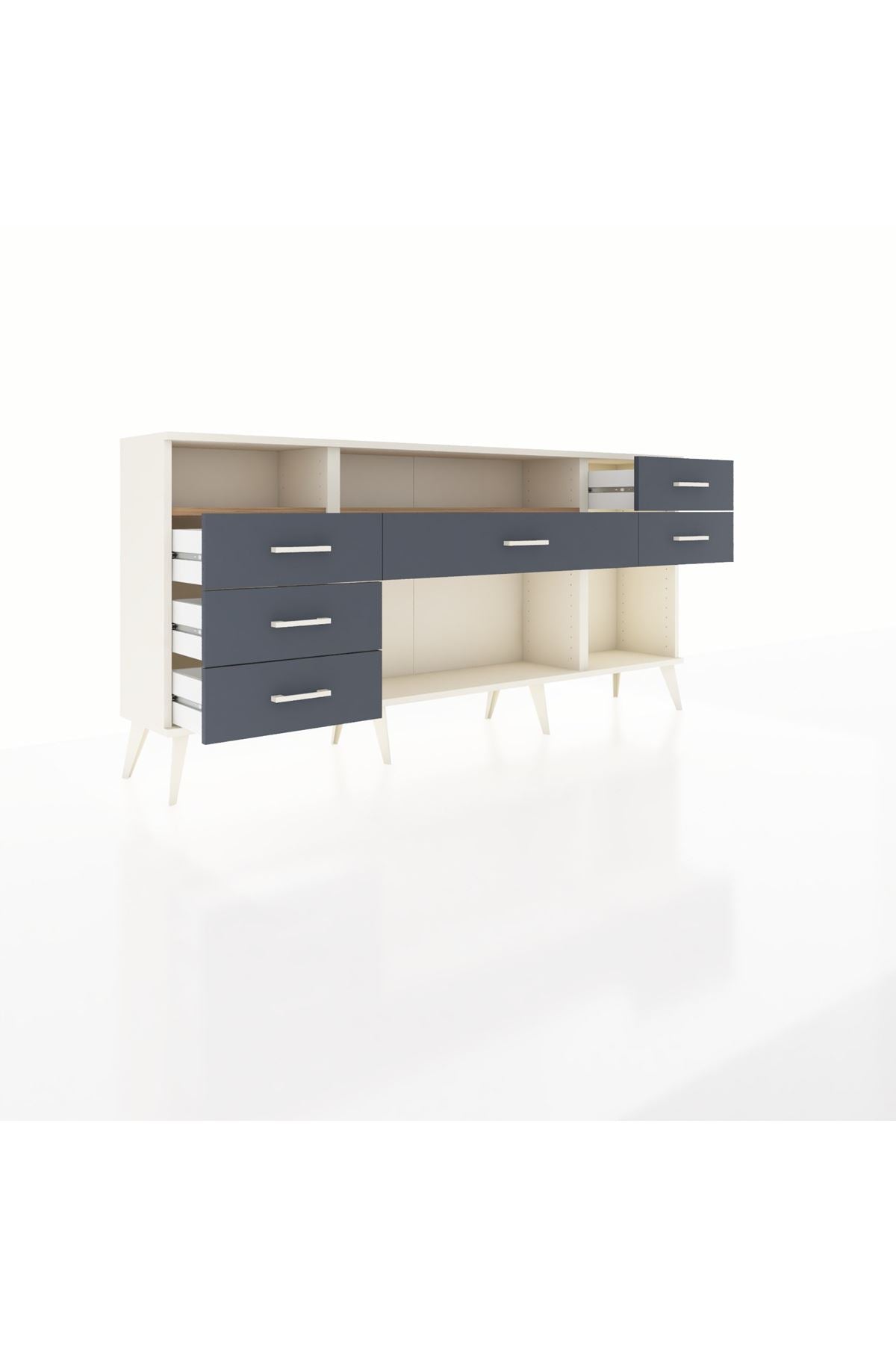 Arges Konsol 2 Raflı 6 Çekmeceli 176x30x83 - S148M012V02A