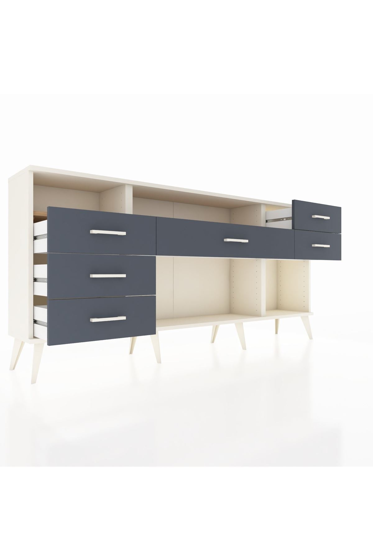 Arges Konsol 2 Raflı 6 Çekmeceli 176x30x83 - S148M012V02A