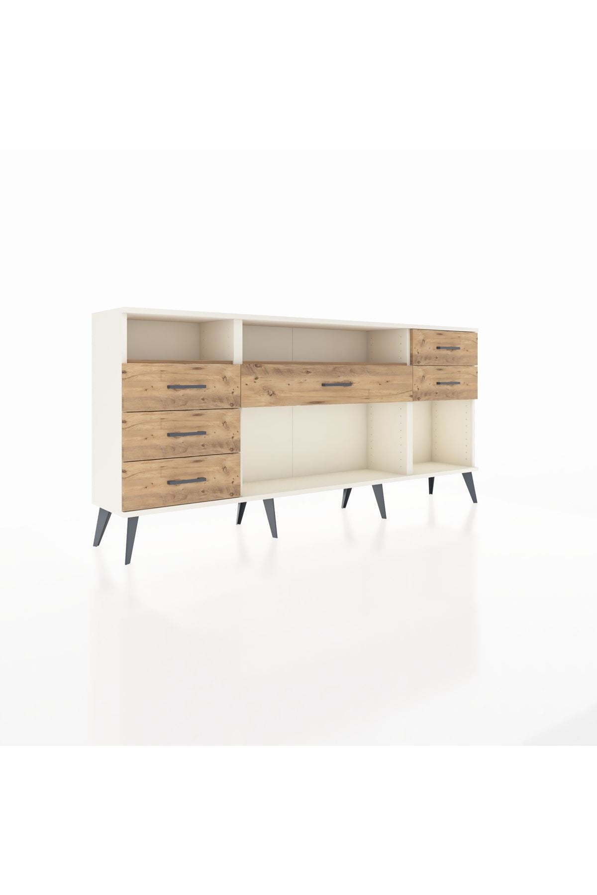 Arges Konsol 2 Raflı 6 Çekmeceli 176x30x83 - S148M012V03A