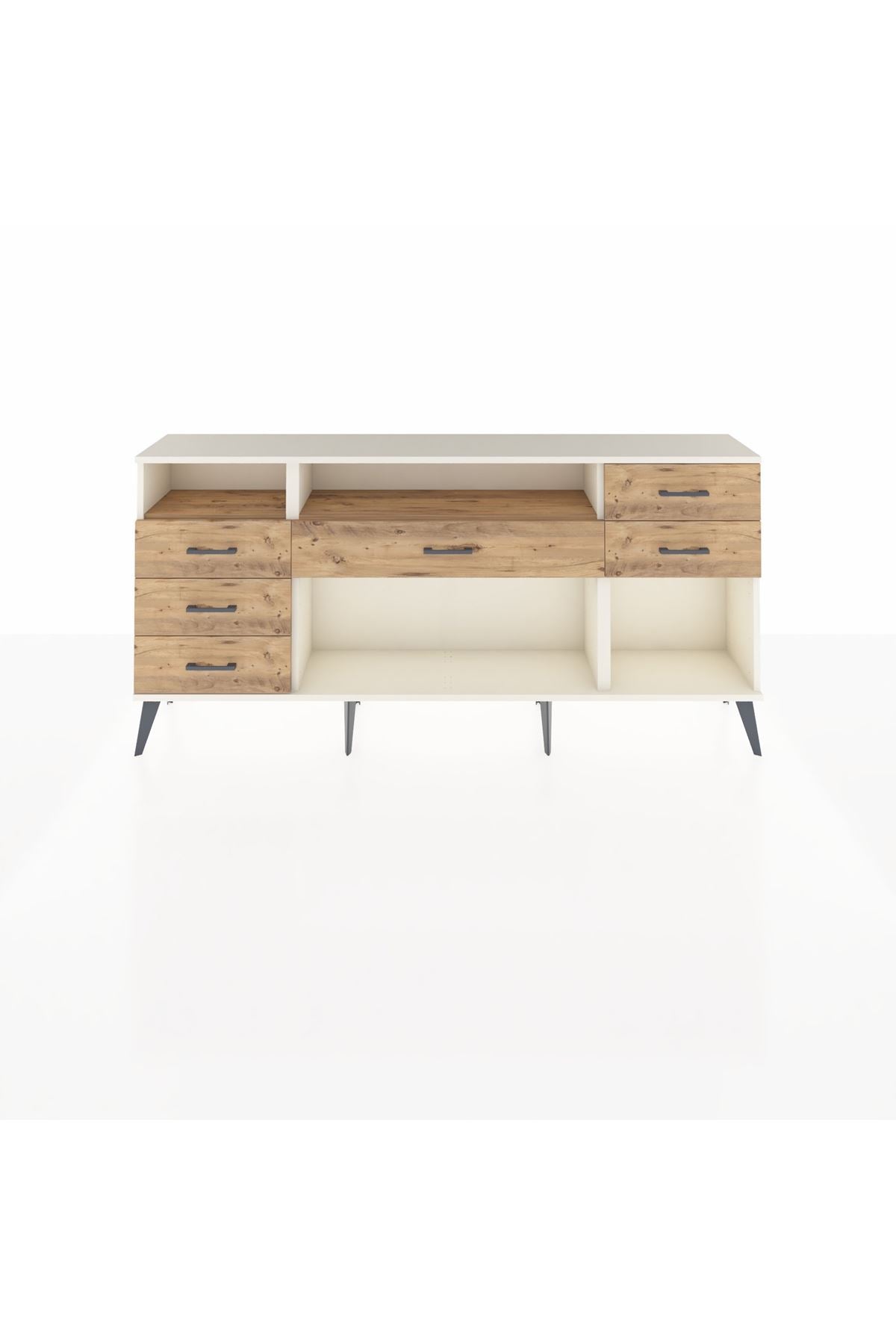 Arges Konsol 2 Raflı 6 Çekmeceli 176x30x83 - S148M012V03A