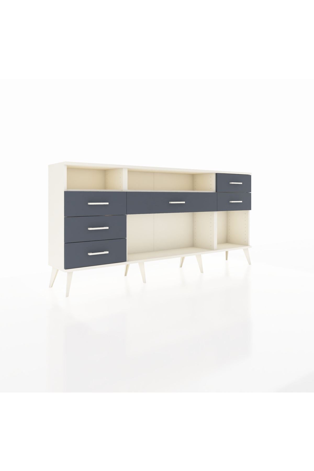 Arges Konsol 2 Raflı 6 Çekmeceli 176x30x83 - S148M012V05A