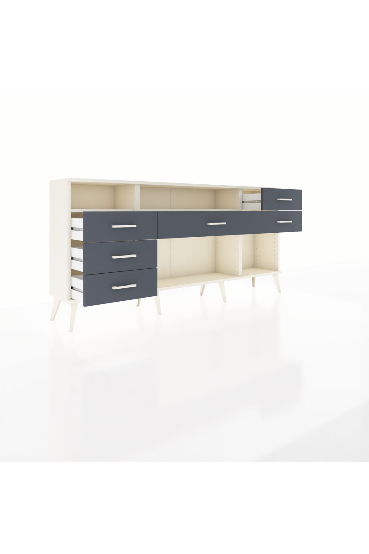 Arges Konsol 2 Raflı 6 Çekmeceli 176x30x83 - S148M012V05A