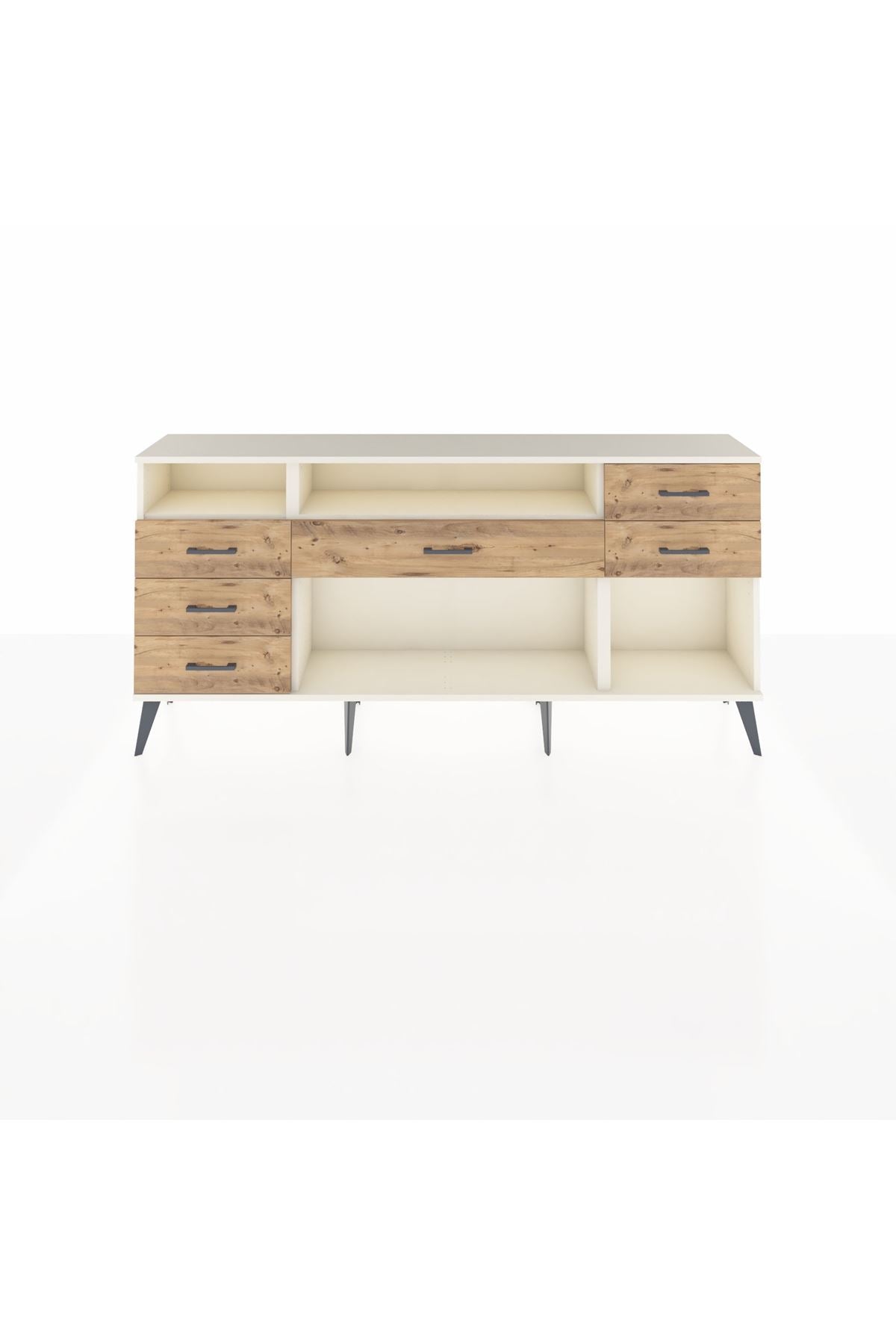 Arges Konsol 2 Raflı 6 Çekmeceli 176x30x83 - S148M012V06A