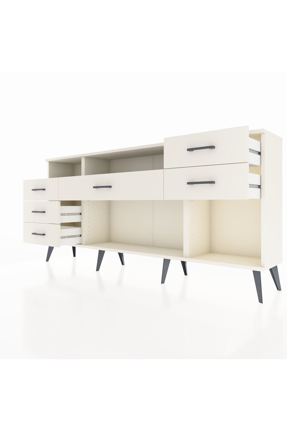 Arges Konsol 2 Raflı 6 Çekmeceli 176x30x83 - S148M012V07A