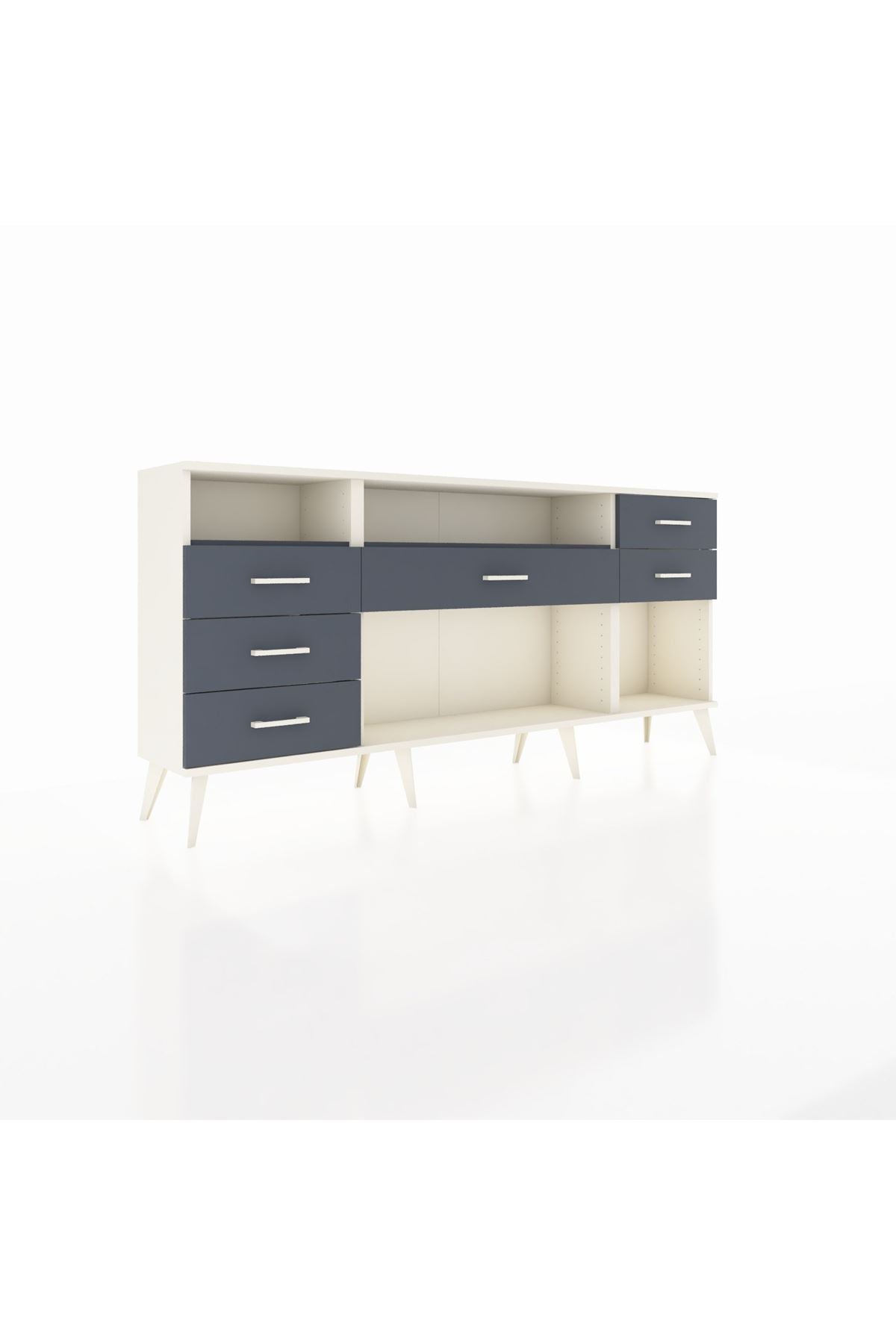Arges Konsol 2 Raflı 6 Çekmeceli 176x30x83 - S148M012V08A