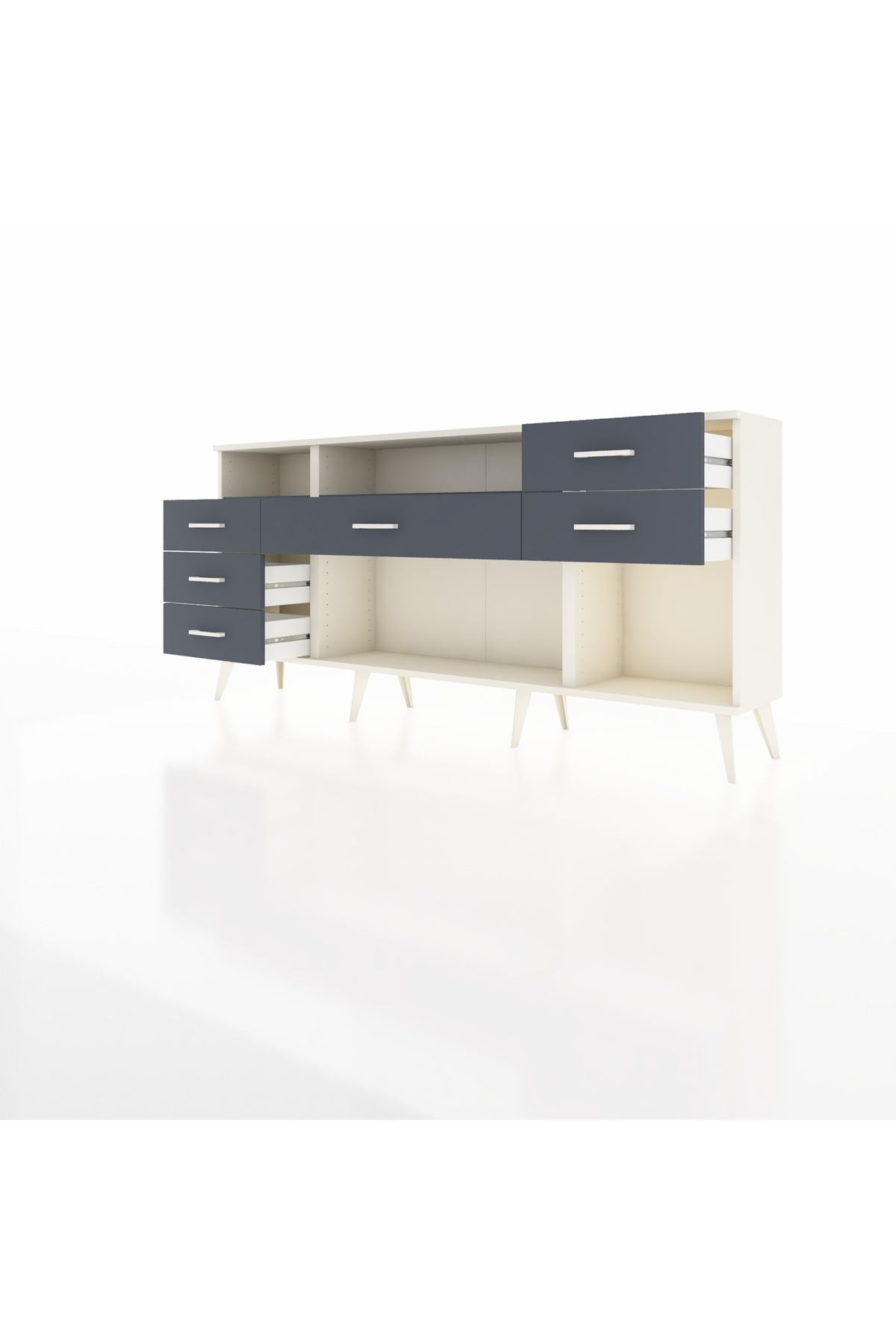 Arges Konsol 2 Raflı 6 Çekmeceli 176x30x83 - S148M012V08A