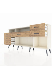 Arges Konsol 2 Raflı 6 Çekmeceli 176x30x83 - S148M012V09A