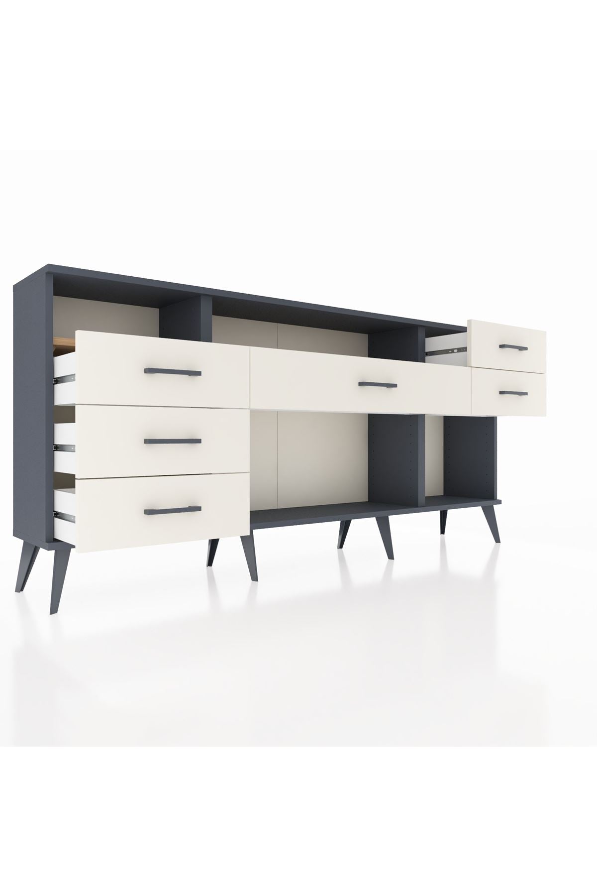 Arges Konsol 2 Raflı 6 Çekmeceli 176x30x83 - S148M012V10A