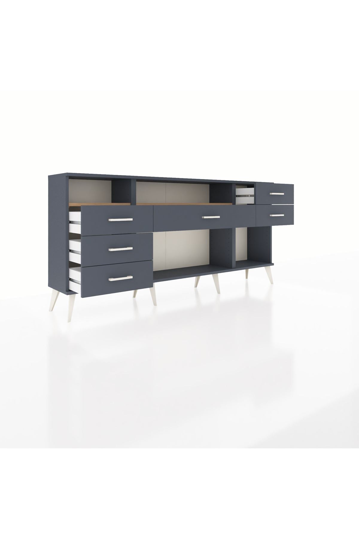 Arges Konsol 2 Raflı 6 Çekmeceli 176x30x83 - S148M012V11A
