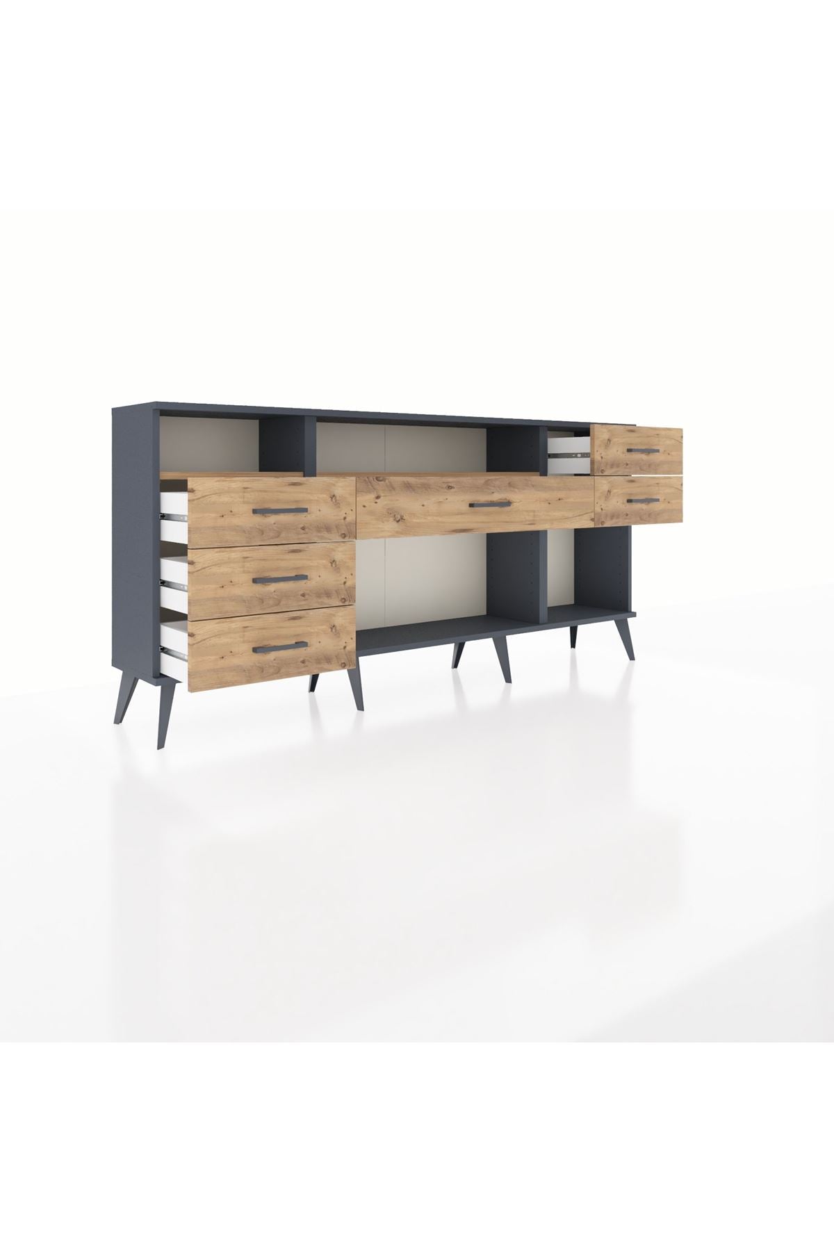 Arges Konsol 2 Raflı 6 Çekmeceli 176x30x83 - S148M012V12A