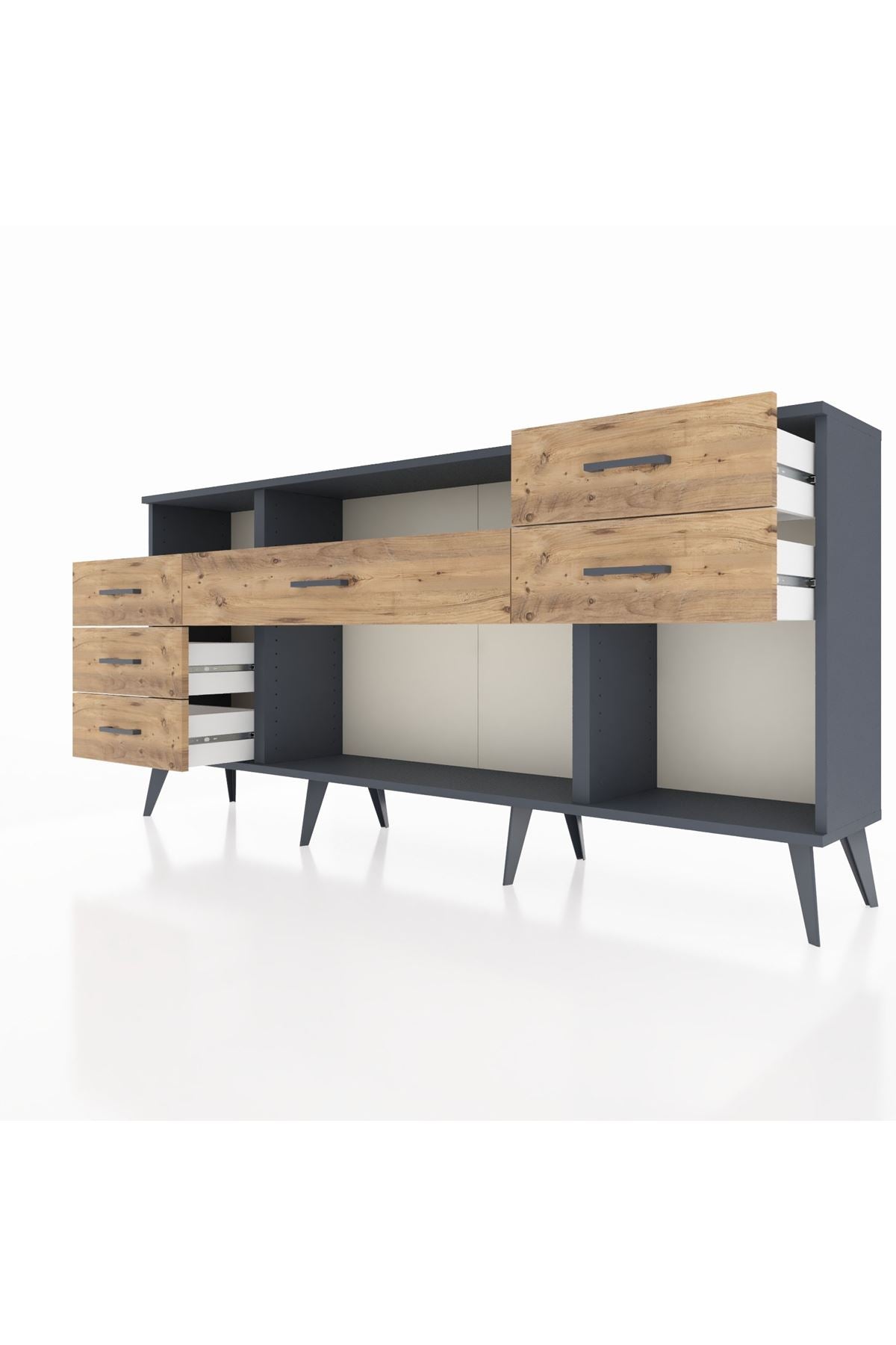 Arges Konsol 2 Raflı 6 Çekmeceli 176x30x83 - S148M012V15A