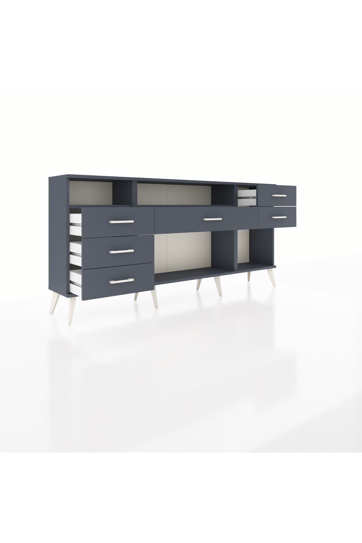 Arges Konsol 2 Raflı 6 Çekmeceli 176x30x83 - S148M012V17A