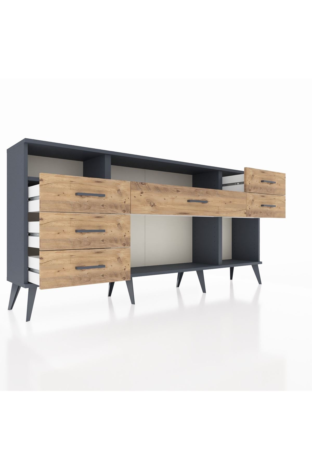 Arges Konsol 2 Raflı 6 Çekmeceli 176x30x83 - S148M012V18A