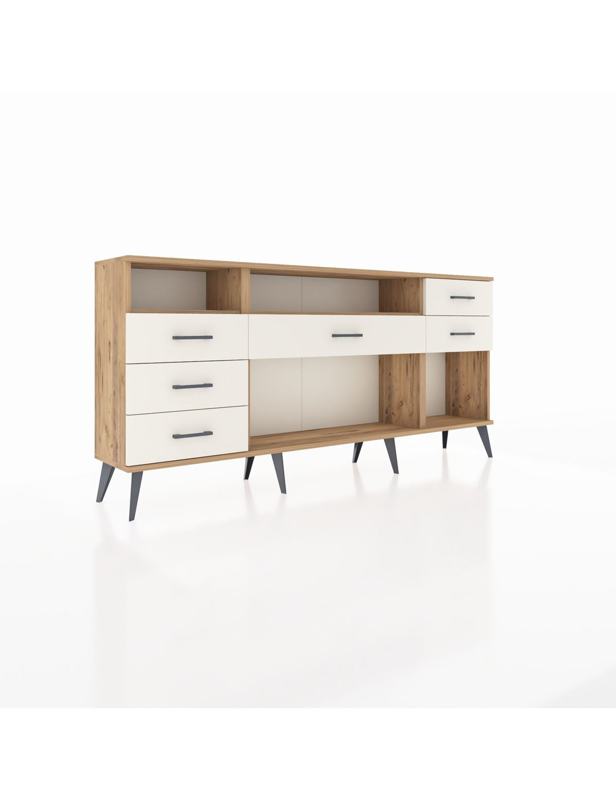 Arges Konsol 2 Raflı 6 Çekmeceli 176x30x83 - S148M012V19A