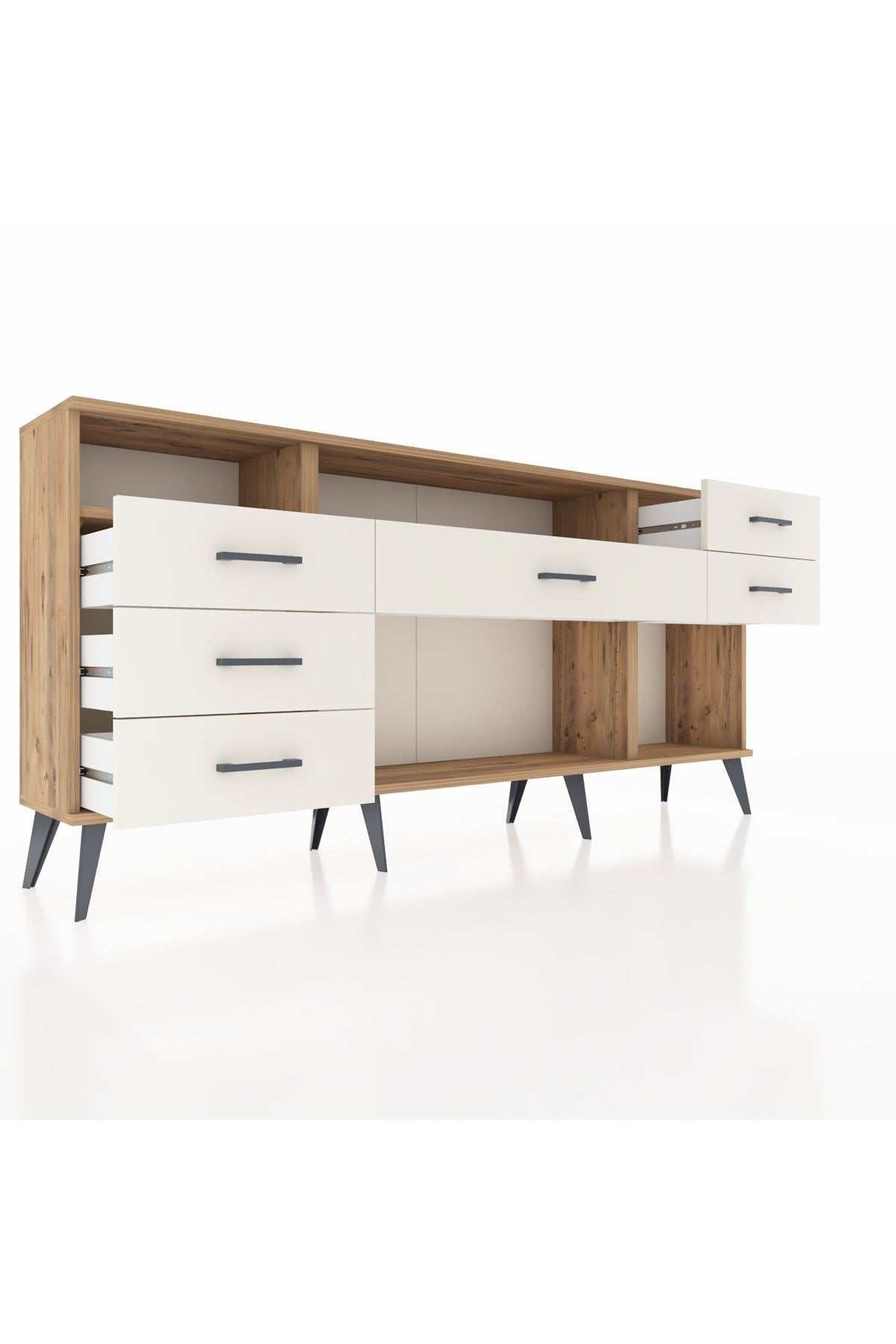 Arges Konsol 2 Raflı 6 Çekmeceli 176x30x83 - S148M012V19A