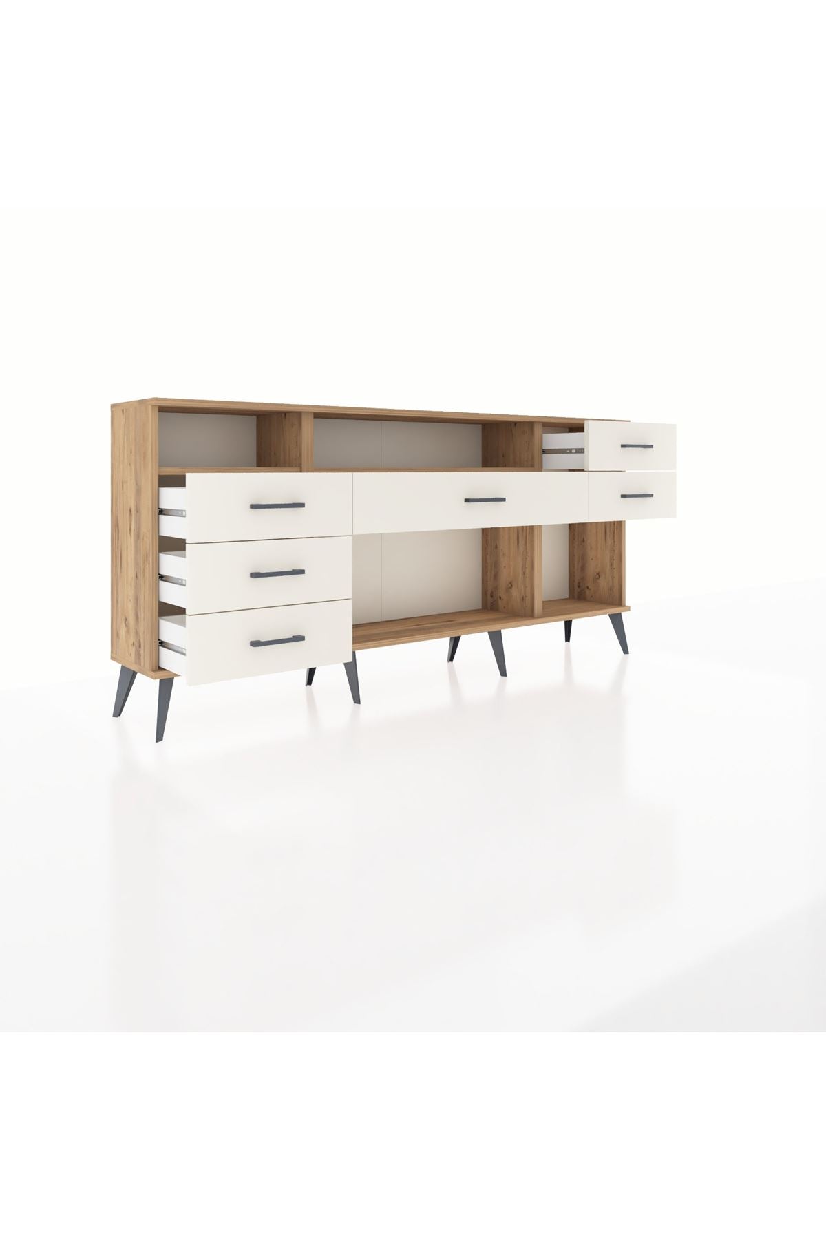 Arges Konsol 2 Raflı 6 Çekmeceli 176x30x83 - S148M012V19A