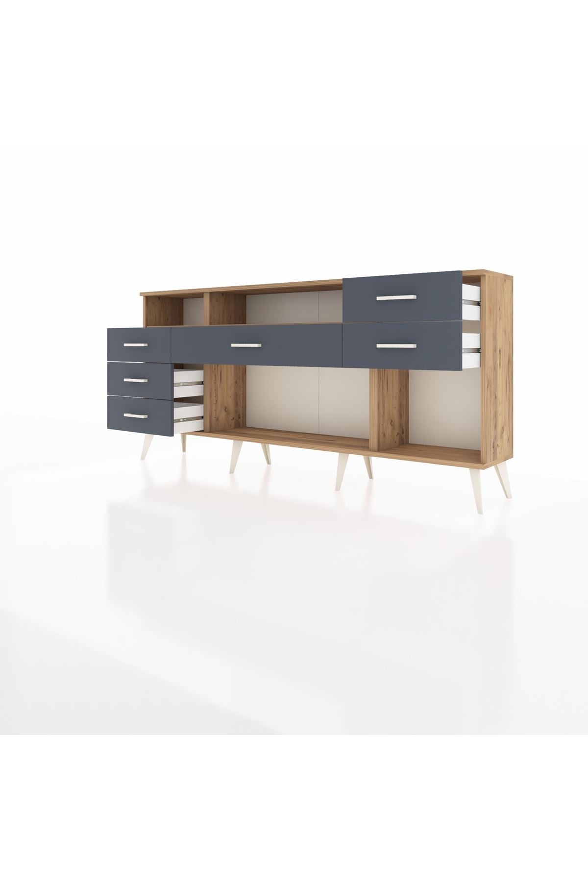 Arges Konsol 2 Raflı 6 Çekmeceli 176x30x83 - S148M012V20A