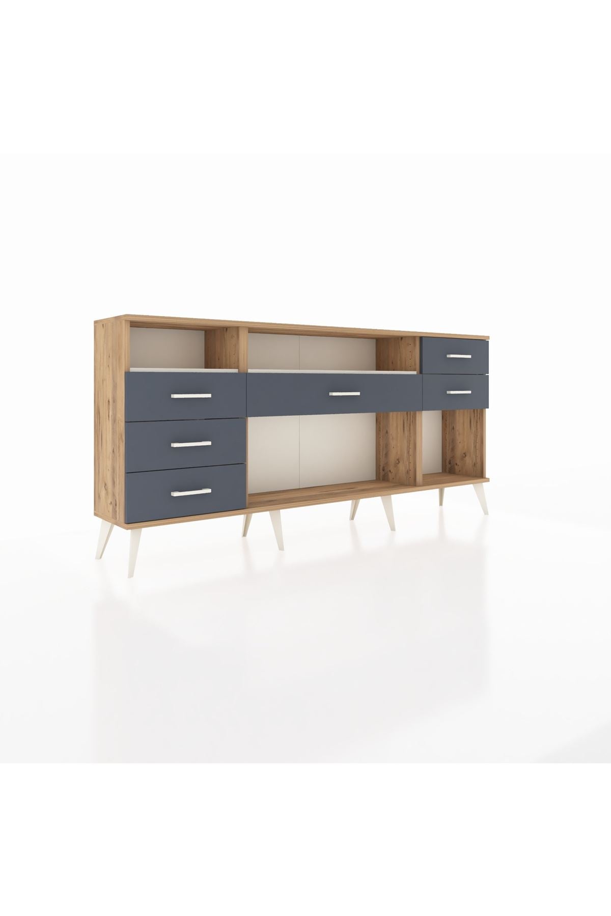 Arges Konsol 2 Raflı 6 Çekmeceli 176x30x83 - S148M012V23A