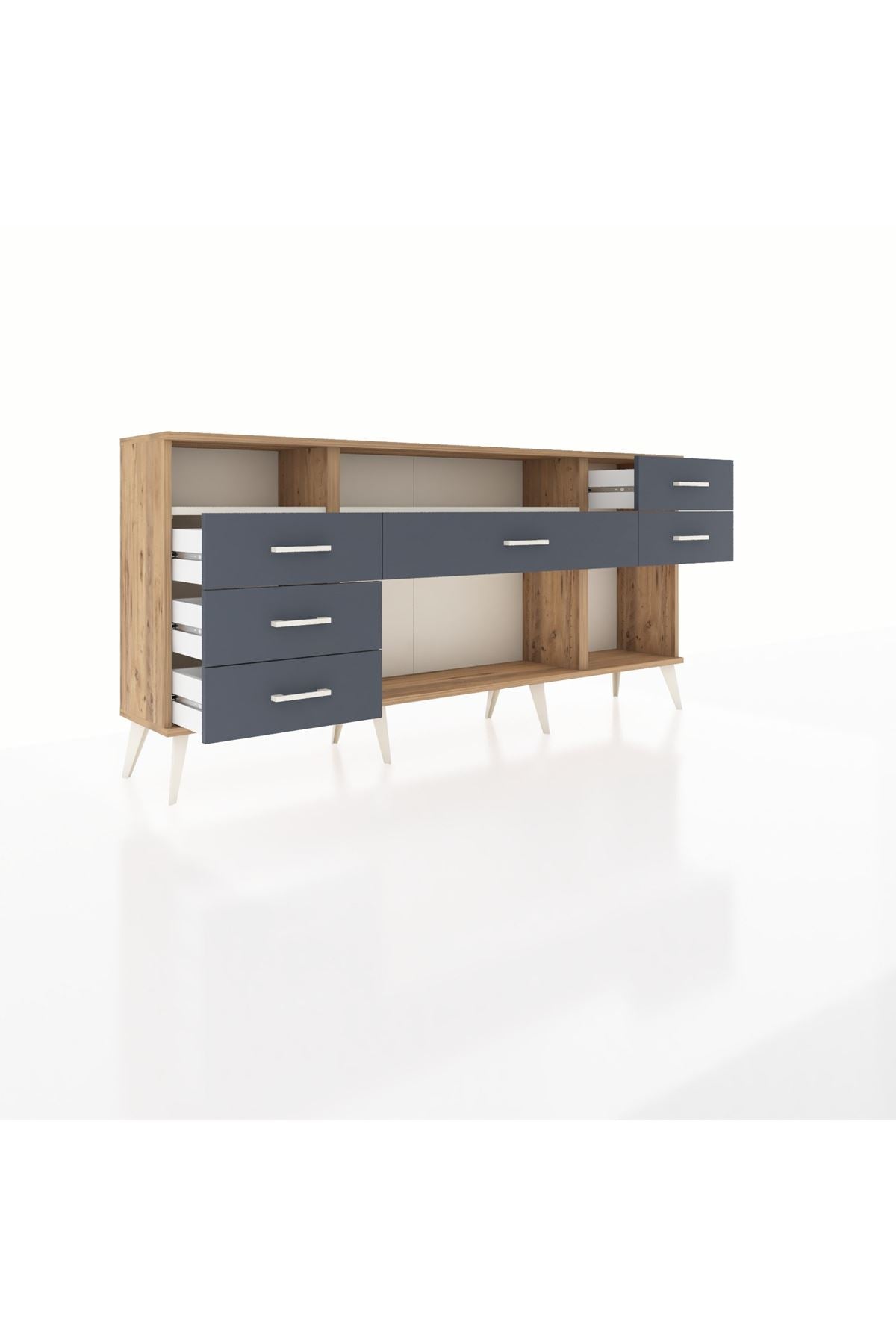Arges Konsol 2 Raflı 6 Çekmeceli 176x30x83 - S148M012V23A