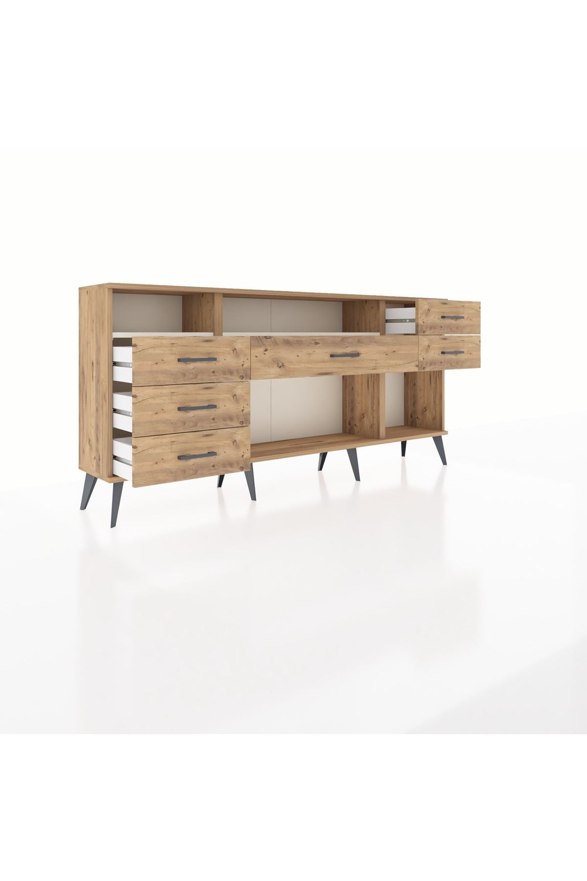 Arges Konsol 2 Raflı 6 Çekmeceli 176x30x83 - S148M012V24A